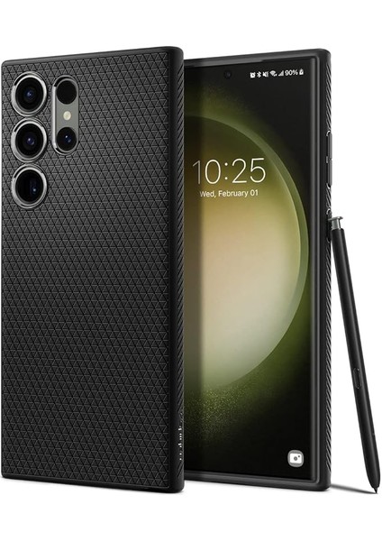 Galaxy S23 Ultra ile Uyumlu Kılıf Liquid Air Matte Black - ACS05614