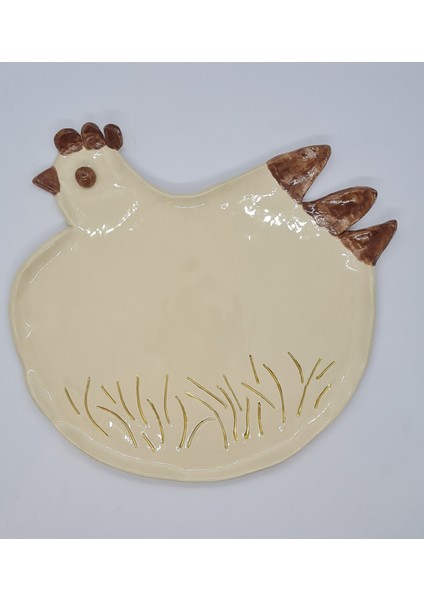 Tavuk Sunum Tabak El Yapımı Seramik fiyatları