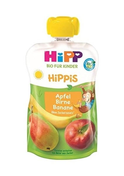 Hipp Organik Muzlu Elmalı Armut Püresi 100 gr