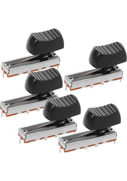 35MM Mikser Potansiyometre Sürgülü Düğmeler - 5 Set Mikser Konsolu Için Sürgülü Potansiyometre Ses Düğmeleri Yedek Parçalar