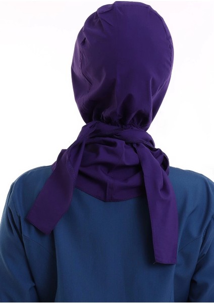 Tesettür Boyun Bağlamalı Bone - 128 Mor fiyatları