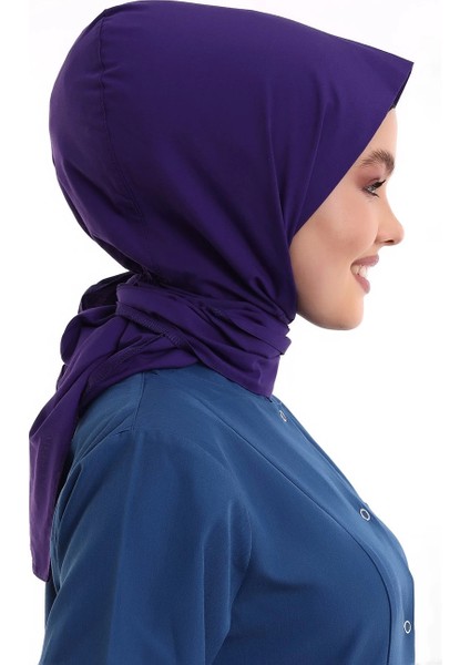 Tesettür Boyun Bağlamalı Bone - 128 Mor modelleri