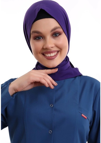 Tesettür Boyun Bağlamalı Bone - 128 Mor indirimleri