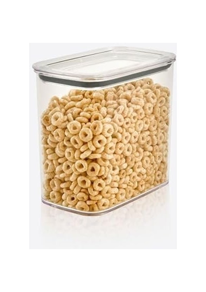 Home Şeffaf Mika Sızdırmaz Vakumlu Erzak Kabı, Dikdörtgen, Bakliyat ve Kuruyemiş Saklama Kabı, Gıda Tazeliğini Koruyan Dayanıklı Mutfak Aksesuarı (1500 Ml)