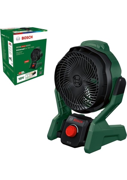And Akülü, Evrensel Fan 18V-1000 (Aküsüz, 18 Volt Sistemi, Amatör Çalışanlar, Kamp ve Daha Fazlası Için, Hava Debisi: 1.000 M3/saat)