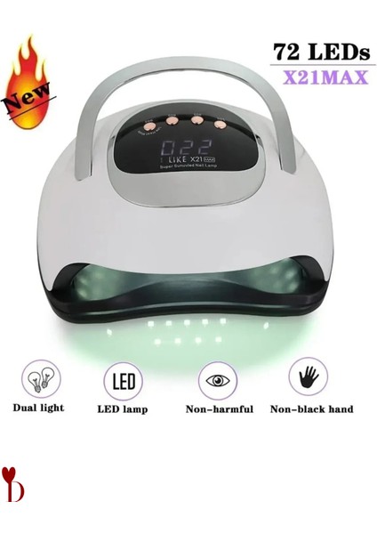 21 Uv LED Tırnak Kurutucu 320 W 72 Uv LED Protez Tırnak Kalıcı Oje Kurutma Makinesi 2024