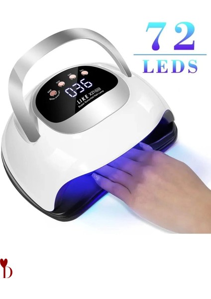 21 Uv LED Tırnak Kurutucu 320 W 72 Uv LED Protez Tırnak Kalıcı Oje Kurutma Makinesi 2024