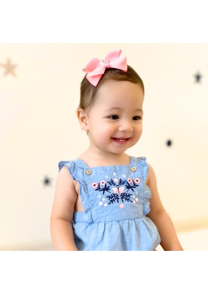 Butik Fiyonk Kurdele Saçsız Bebek Tokası 8cm Az Saçlı Kız Bebeklere Özel Toka modelleri