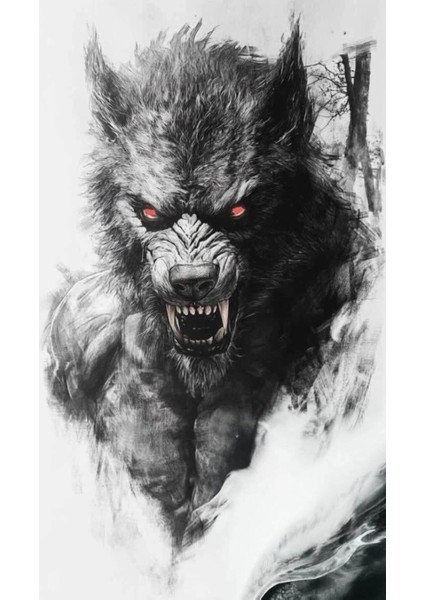 Kurt Kapı Direk Kaplama Folyosu Baskılı Sticker Sağ-Sol 2 Adet 22*50 cm