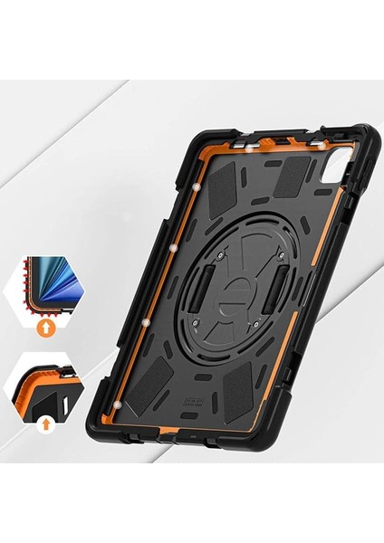 Ipad Air 11 Inç M2 Çipli 6.nesil 2024 ile Uyumlu Kılıf Tank Zırh Defender Tablet Silikon Kapak fırsatları