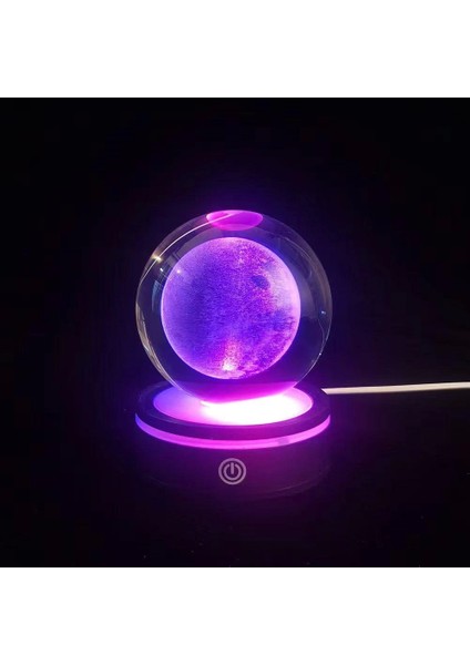 USB&039LI Plastik Altlıklı Dolunay Dönen Cam Küre - Lisinya