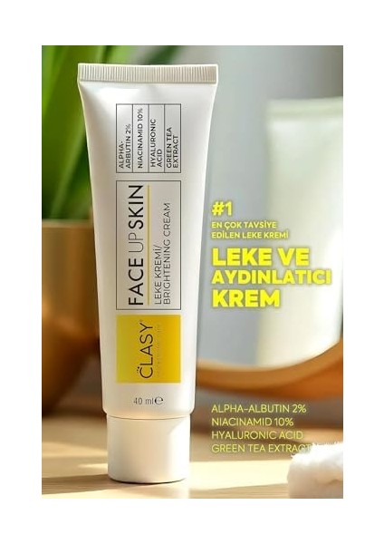 Clasycare Leke Karşıtı Aydınlatıcı – Yüz Için Koyu Leke Giderici, Siyah Nokta Karşıtı Cilt Bakım Kremi, Komedojenik Olmayan Hafif Nemlendirici, 40 ml modelleri