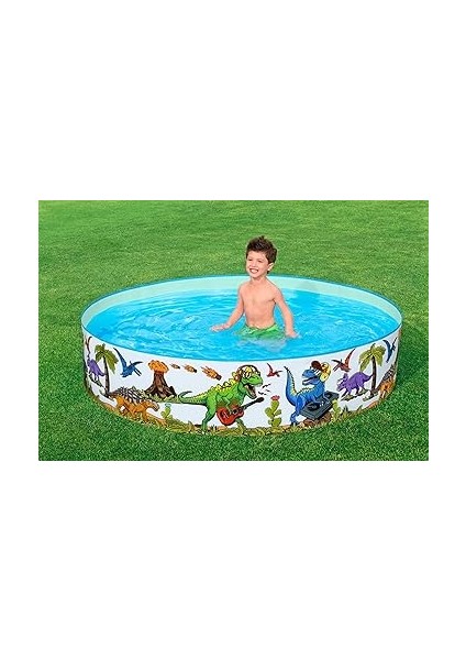 | Dinozor Çocuk Havuzu, Çocuk Yüzme Havuzu, Yer Üstü Şişirilebilir Havuz, Açık Bahçe Havuzu, 183 cm x 38 cm fırsatları