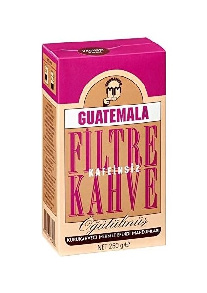 Kurukahveci Mehmet Efendi Kafeinsiz Guatemala Filtre Kahve 250 gr Vakum Ambalaj