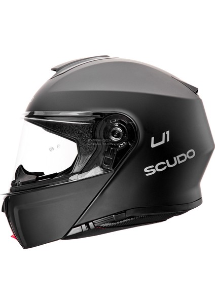 U1 Modüler Çene Açılır Güneş Vizörlü Motosiklet Kaskı Ece 22.06 Sertifikalı Mat Siyah indirimleri