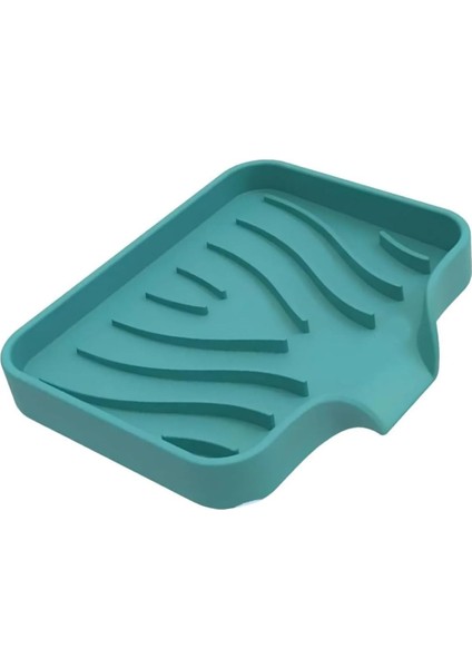 Silikon Mutfak, Su Giderli Esnek Sabunluk Turkuaz Renk
