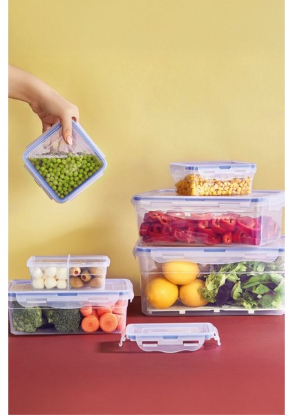 3’lü Sızdırmaz Saklama Kabı Seti (850 ml + 1,8 Lt + 3 Lt) modelleri