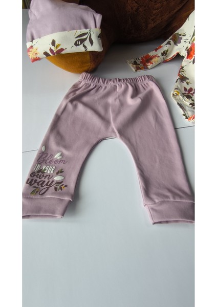 Erkek-Kız Bebek Omuz Genişletmeli Çıtçıtlı Body Pijama Bere Takımı, %100 Pamuk , Modern Tasarım