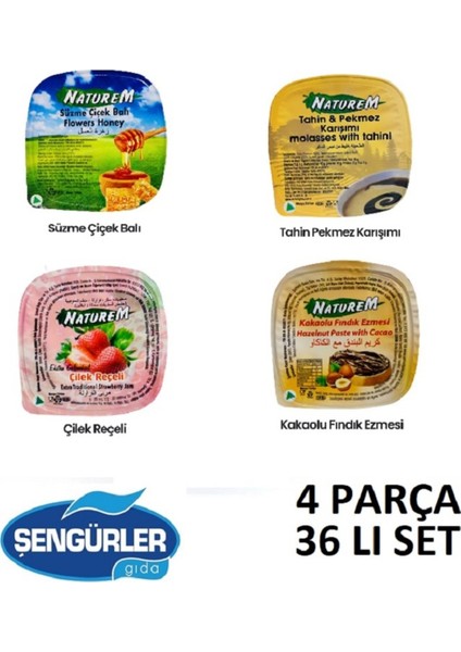 Kahvaltılık Piknik Set 4 Parça (36 Lı Set)