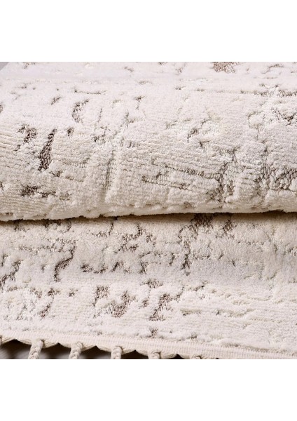 Fraga Modern Bej Polyester Pamuk Tabanlı Makine Halısı indirimleri