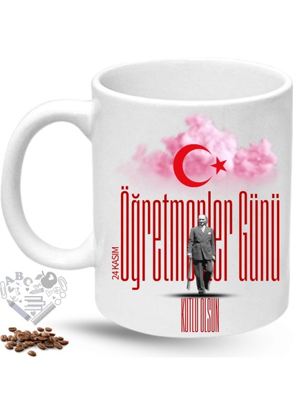 Öğretmenler Günü Hediyesi Atatürk Ay Yıldız Baskılı Porselen Kupa Bardak fiyatları
