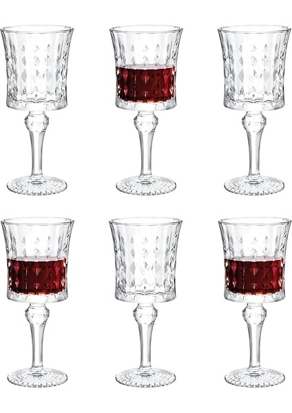 Kristal Kadeh Seti - 200 ml Zarif Desenli Bardak, Su ve Şerbet Kadehi, Davet ve Günlük Kullanım Için Şık Tasarım