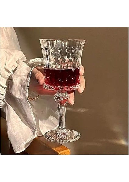 Kristal Kadeh Seti - 200 ml Zarif Desenli Bardak, Su ve Şerbet Kadehi, Davet ve Günlük Kullanım Için Şık Tasarım fırsatları