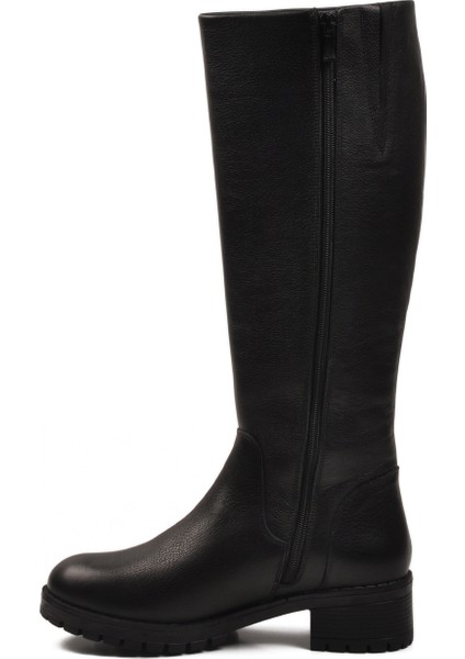 Siyah Hakiki Deri Içi Polarlı Kadın Topuklu Çizme fırsatları