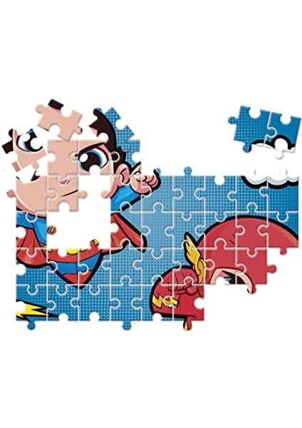 20272 Supercolor 10&apos;u 1 Arada Dc Çizgi Roman Çocuk Yapbozu 10&apos;u 1 Arada (3 x 18, 4 x 30, 2 x 48 ve 1 x 60 Parça) - Yapboz 4 Yaşından Büyük Çocuklar Için, &apos;da Üretilmiştir, Çok Renkli, M modelleri