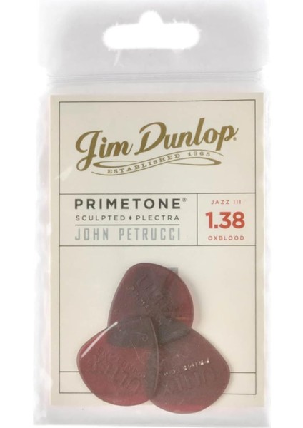 Médiators Jim 1,38MM John Petrucci Primetone Jazz Iıı Rouge 1,38MM Sachet De 3