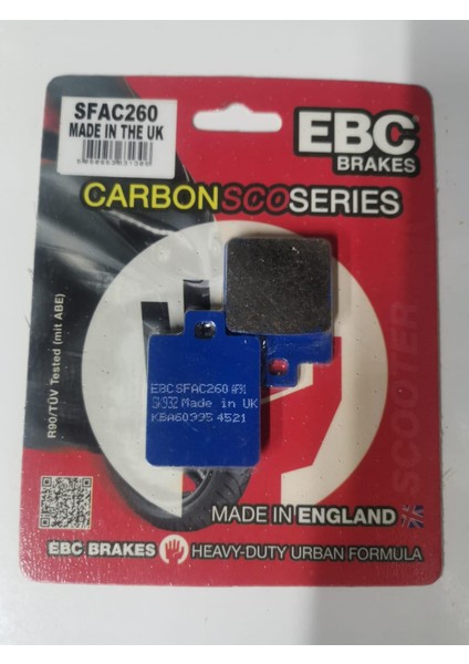 SFAC260 2023-2025 Sym Jet x 125 E5 Plus Uyumlu Arka Fren Balatası Karbon Balata fırsatları