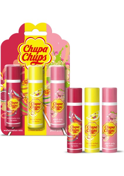 Lip Balm Dudak Bakım Kremi 4gr Karpuz Şeftali Limon 3lü fiyatları