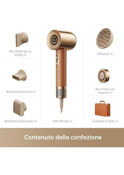 Dreame Hair Miracle Saç Kurutma Makinesi 5 Nozul, Hızlı Kurutma, 600 Milyon Negatif Iyon, 130.000 Rpm Yüksek Hızlı Motor, Hafif, Düşük Gürültü, 57°c'de Sabit Sıcaklık fiyatları