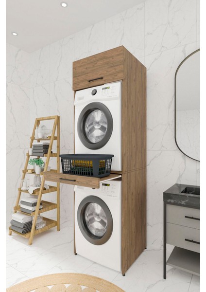 Vera Çekmeceli Çamaşır ve Kurutma Makinesi Dolabı