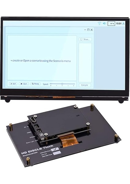 7 Inç Hd IPS Kapasitif Dokunmatik Ekran 1024 * 600 Çözünürlüklü Küçük Taşınabilir, USB Hd Arayüzü ile Raspberry Pi Eğitim Aracı ile Uyumlu modelleri