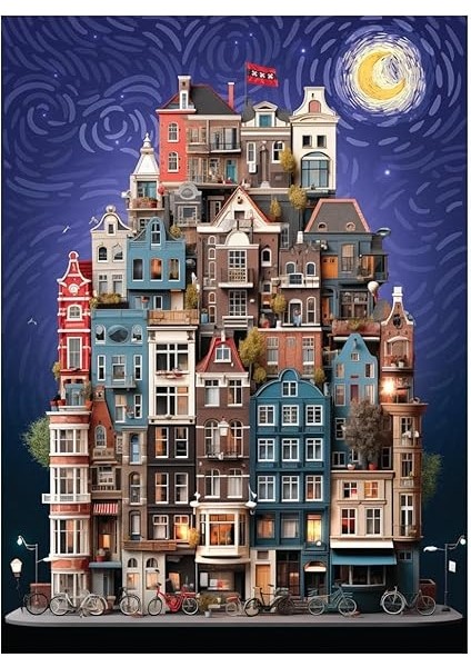 Puzzle - Amsterdam Starry Night / 1000 Parça Puzzle, #1183 fiyatları