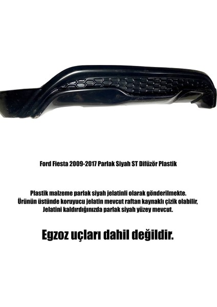 Ford Fiesta St Difüzör (Plastik) 2009-2017 Uyumlu Parlak Siyah fırsatları