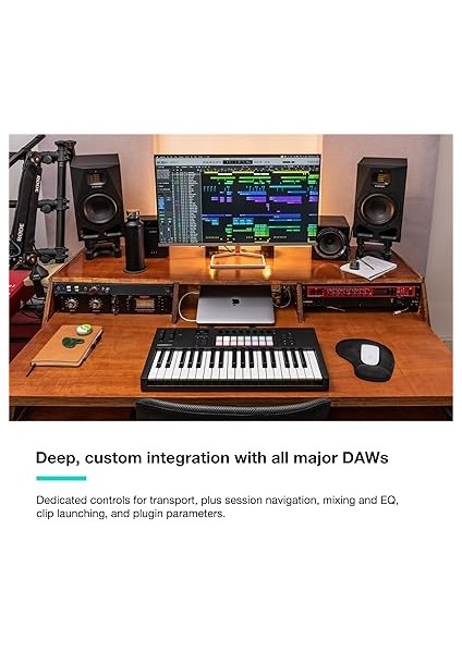 Launchkey 37 [mk4] — Kompakt 37 Tuşlu, Usb, Mıdı Klavye Kontrolörü, Daw Entegrasyonu Ile. Akor Modu, Ölçek Modu, 8 Davul Pedi ve Arpejjatör — Müzik Prodüksiyonu Için Yazılım Paketi Dahil fırsatları