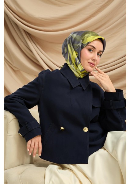 Twill Ipek Eşarp - 11480-82 Füme Yeşil fiyatları