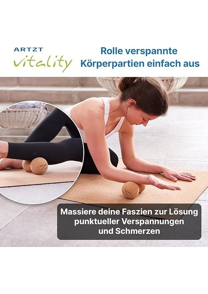 Vitality Mantar Ball Duo | Gerçek Mantardan Çift Bağ Doku Topu | Sürdürülebilir Masaj Topu Portekiz'de Üretilmiştir | Evde Bağ Doku Eğitimi Için Mantar Fasya Topu, Bej, 16 x 8 cm fırsatları