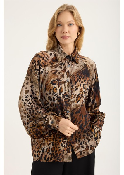 Leo Desenli Reglan Kesim Gömlek