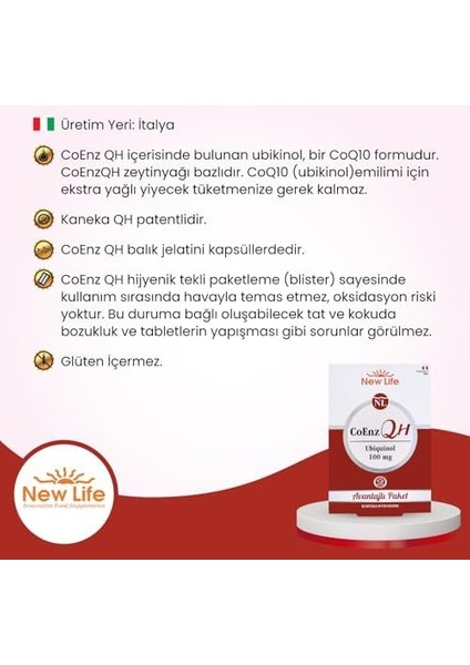 New Life Coenz Qh Ubikinol 60 Kapsül