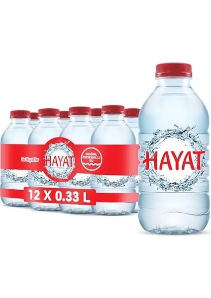 Hayat Doğal Mineralli Su (12 x 0,33 Ml) fiyatları
