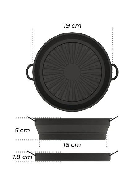 Katlanabilir Airfryer Pişirme Kabı, Silikon Pişirme Kalıbı, 6 Litreye Kadar Tüm Cihazlara Uygun (1 Adet) (Siyah) fiyatları