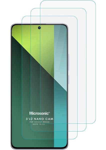 13 4g Screen Protector Glass Cam Ekran (3`lü Paket) [ 13 4g ile Uyumlu Ekran - Şeffaf]