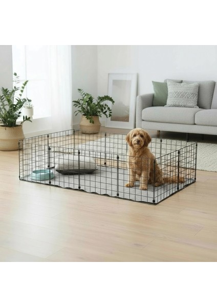 33X33 Panel 2x4 Evcil Hayvan Çiti Siyah