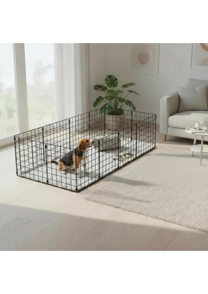 33X33 Panel 2x4 Evcil Hayvan Çiti Siyah modelleri