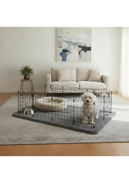 33X33 Panel 2x4 Evcil Hayvan Çiti Siyah