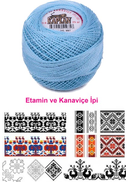 Kaplan Etamin ve Kanaviçe Ipi 8 No Kod/renk: 997 - Royaleks fiyatları
