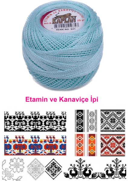 Kaplan Etamin ve Kanaviçe Ipi 8 No Kod/renk: 941 - Royaleks fiyatları